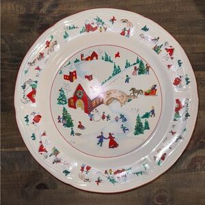 White Christmas Dinner Plates by Farberware Set of 4
